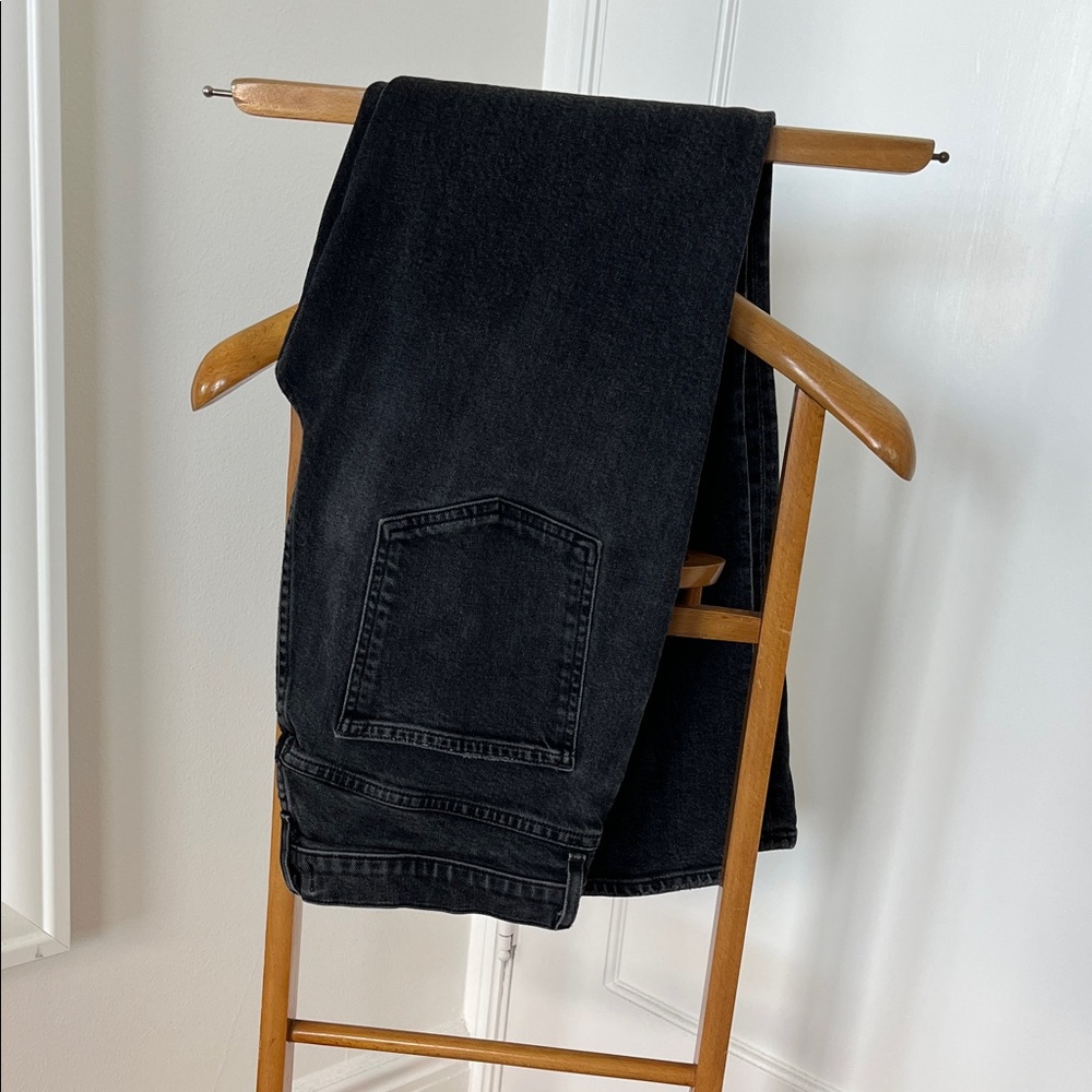 Agolde Women's Freya High Rise Slim Black Jeans